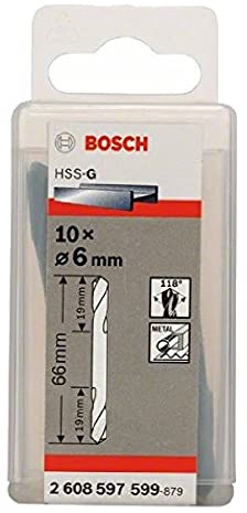 Bosch Professional Doppelendbohrer HSS-G geschliffen (10 Stück, Ø 6 mm)