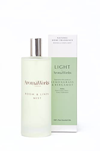 AromaWorks London Room & Linen Mist - Lemongrass & Bergamot, 100ml