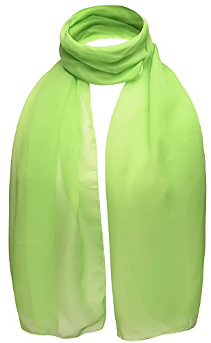 Basic Sense Chiffon-Schal, durchscheinend, weich, einfarbig, für Damen, sauber genäht