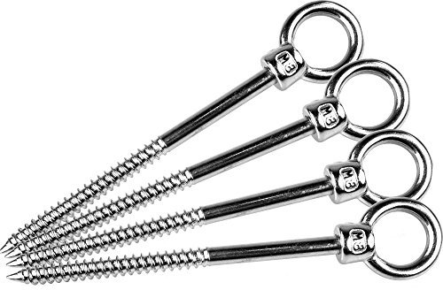 CelinaSun Sonnensegel Zubehör Set 4X Ringschraube spitz Edelstahl V2A Sonnenschutz Befestigung Segel Montage Werkzeug