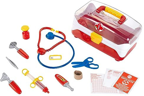 Theo Klein 4685 Arztkoffer, groß I Robuster Koffer mit kindgerechten Instrumenten I Inkl. Stethoskop, Spritze, Thermometer u.v.m I Spielzeug für Kinder ab 3 Jahren