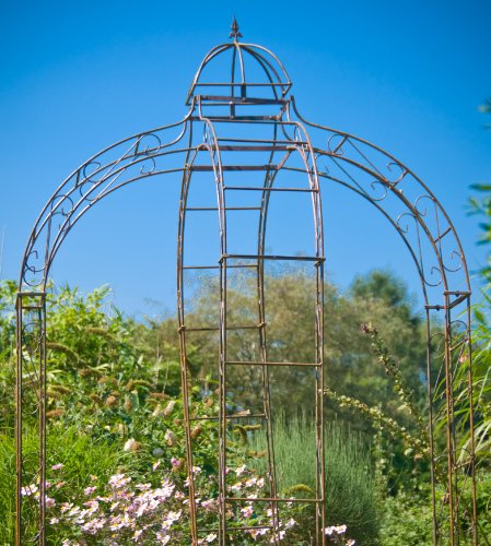 KUHEIGA NEU Pavillon 10mm Massiveisen Rosenspalier Pergola Rost