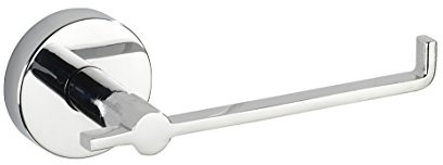 WENKO Vacuum-Loc Toilettenpapierrollenhalter Capri, hochwertiger Toilettenpapierspender zur Wandmontage für Bad & Gäste-WC, Befestigung ohne zu bohren, aus verchromtem Zink, rostfrei, 16 x 6 x 7 cm