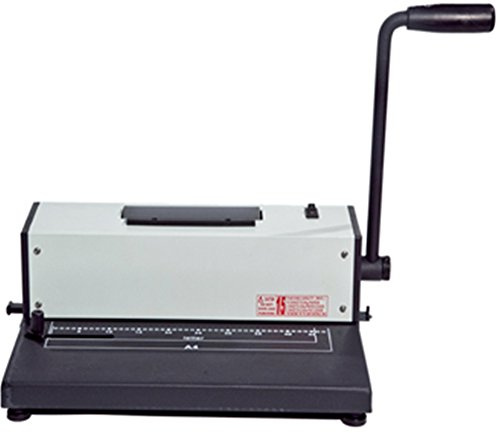 Tamerica TPC-4600 Coil Punch & Bind Machine, 4:1 Pitch, 15 Sheets of 20lb Paper up to A4 Size max. Punching Capacity, 45 mm max. Binding Capacity, 46 Hole Punch with Extension pin for Longer Sheets