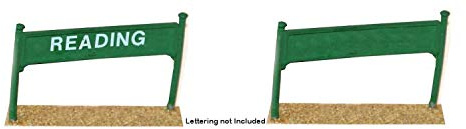 Langley Models 2 small Station Name Board 46x8mm BLANK OO Scale UNPAINTED Kit F139