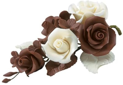 Chocolat fleur rose spray anniversaire pour gâteau de mariage Décoration pour pâte à sucre