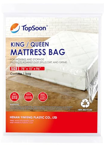 TopSoon Plastica Custodia Materasso per Trasloco o Archiviazione 200 x 240 cm