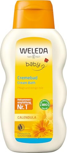 Weleda - Baño de Crema de Caléndula, Limpia Suavemente y Nutre, Sin Aclarado, 100% Natural, Apta para Pieles Sensibles - 200 ml