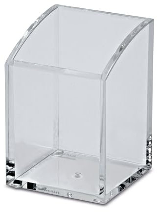 MAUL Stiftehalter aus Acryl | Schreibtisch Organizer für Stifte und Scheren in edlem Acryl Look | Vielseitige Anwendbarkeit im Büro, Schreibtisch und zu Hause | Transparent