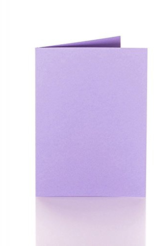 Paper24 50 Faltkarten in 120 x 170 mm (für B6 Umschläge), Grammatur: 240 g/m², Farbe: 16 Lila