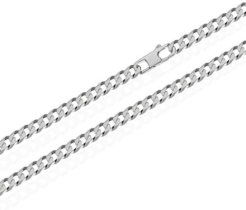 NKlaus 50cm Panzerkette 925 Silber elegante Halskette Breite: 4,0mm Collier 10,1g schwer 5634