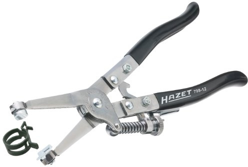 HAZET Schlauchschellenzange 798-12, Spannbereich 80 mm, Länge 320 mm | Länge 320 mm, Spannbereich 80 mm, 530 g, Selbstspannende Federbandschellen , Spannbereich: 80 mm, Feststellvorrichtung