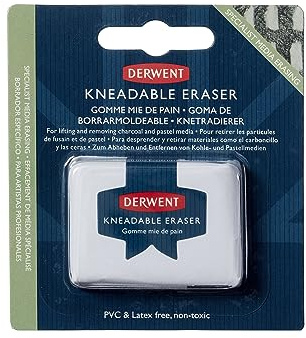 Derwent knådbart suddgummi, blisterpaket, professionell kvalitet, 2301976, vit