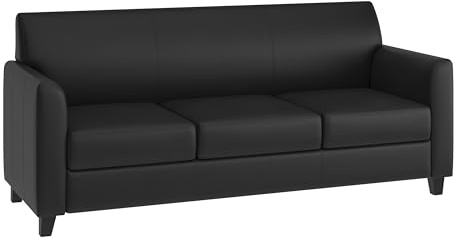 Flash Furniture Hercules LeatherSoft Sofa, Black