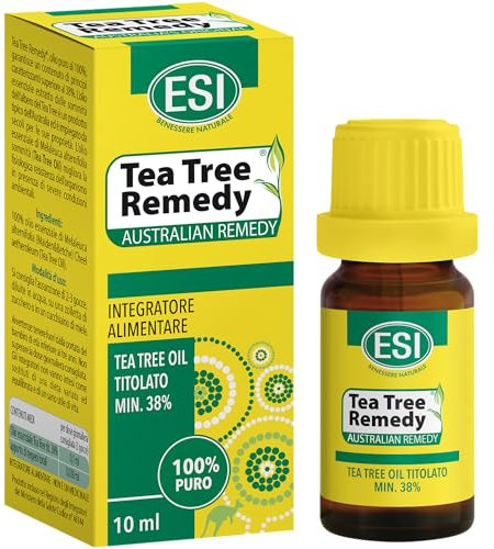 ESI - Tea Tree Remedy Oil, Olio Biologico, Integratore Alimentare, Migliora la Resistenza Fisiologica a Severe Condizioni Ambientali, Supporta le Prime Vie Respiratorie, Senza Glutine e Vegan, 10 ml