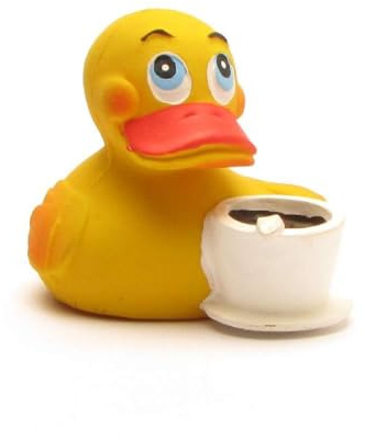 DUCKSHOP I Coffee Badeente I Quietscheente I L: 7,5 cm