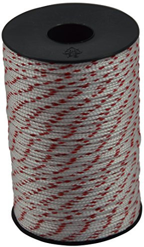 Corderie Italiane 006003465 Cordino nylon bianco/rosso 1,8 mm - 200 mt su rocchetto