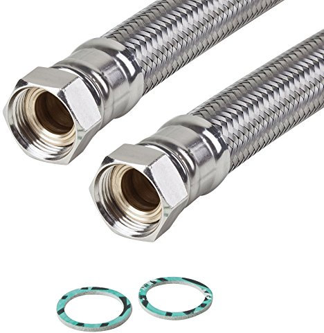 Panzerschlauch, Flexschlauch, DN25, beidseitig IG 1' ÜM, versch. Längen, Heizung Solar Wasser, mit Edelstahl Umflechtung