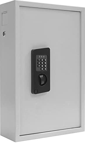 Profirst Nestro 100 Schlüsseltresor Stahl Elektronikschloss mechanische Notöffnung Hakenleiste verstellbar 100 Schlüsselanhänger gratis inkl. Befestigungsmaterial