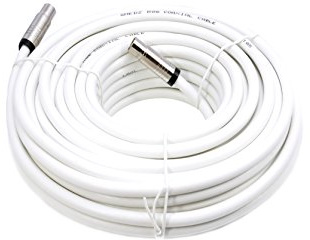MAST DIGITAL 5m Fully Assembled TV Aerial Extension Cable/Fly Lead Male - Male In White From