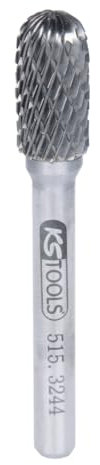 KS Tools 515.3244 HM Walzenrund-Frässtift Form C, 10mm, Farbe