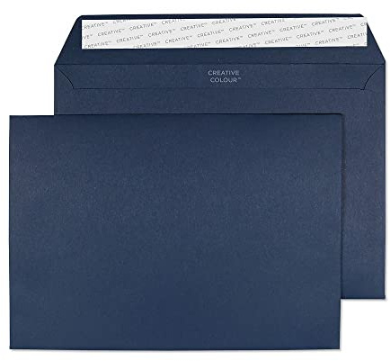 Blake Colour | sobres azul marino C5 (16.2 x 22.9cm) | 25 unidades | 120 g/m² | certifcado FSC y sostenible | tira autoadhesiva | sobres para invitaciones y manualidades | modelo 45320