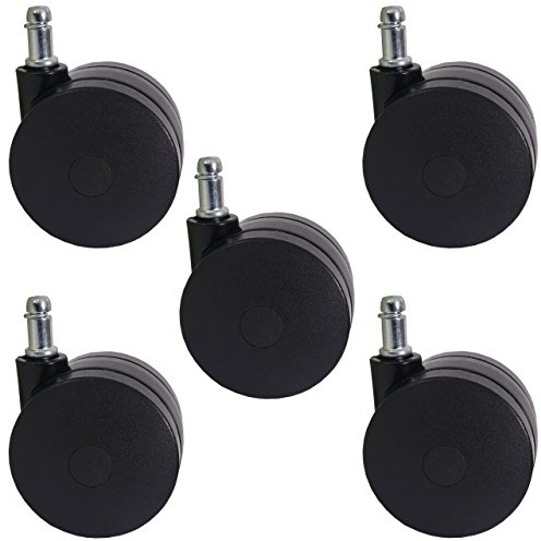 Mendler 5er-Set Universalrollen T533 Ø 11mm | Bürostuhl-Rollen, Stuhlrollen, 150kg belastbar, Schwerlast
