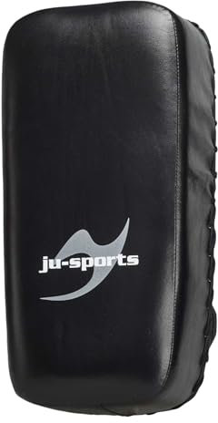 Ju-Sports Schlagpolster Kampfsport Muay Thai 1 STK. I Große Pratze aus Leder ideal zum Trainieren von Kicks I 2 Klettschlaufen für Halt I 41x21x12,5cm