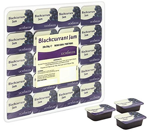 Lichfields Porciones individuales de mermelada de grosella negra 20 x 20 g