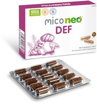 MICO NEO | DEF | 60 Cápsulas | Suplemento Alimenticio de Hongos Naturales Para Mejora de Las Defensas | Con Reishi, Shiitake, Maitake, Cordyceps, Champiñón del Sol y Uña de gato