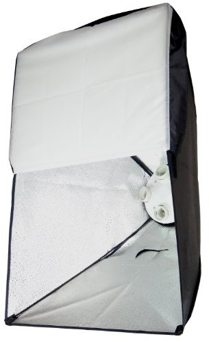 DynaSun ES470 Kit Professionnel 50 x 70 cm 4 en 1 pour Illuminateur et Flash avec Softbox Bank intégré Pliable, Attache Quadruple E27