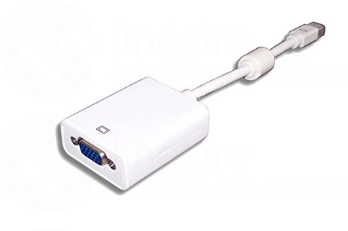 Lineaire ADHD740 Adaptateur Mini DisplayPort mâle/VGA Femelle 0,10 m Blanc