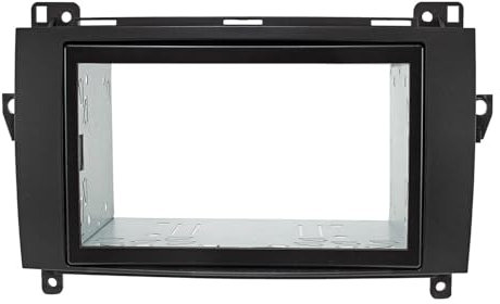 tomzz Audio 2434-029 Doppel DIN Radioblende Set kompatibel mit Mercedes A W169 B W245 Sprinter W906 Vito Viano W639 VW Crafter schwarz mit Einbaukit