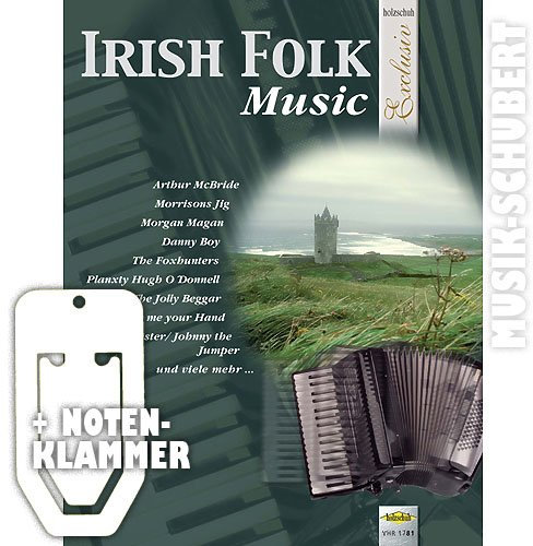 Irish Folk Music für Akkordeon solo inkl. praktischer Notenklammer - 25 traditionelle Melodien in mittelschweren Arrangements (Holzschuh exclusiv) (broschiert) von Martina Schumeckers (Noten/Sheetmusic)