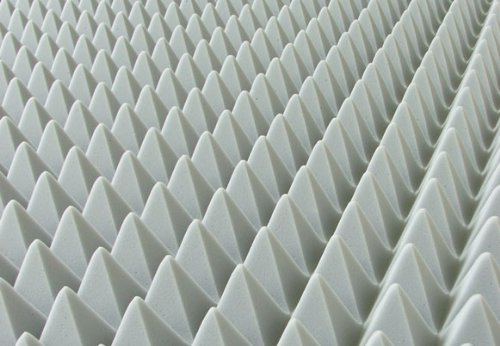 Pyramidenschaum aus BASOTECT® lichtgrau 100x50cm Schalldämmung Isolierung Akustik - verschiedene Stärken (100 x 50 x 4cm)