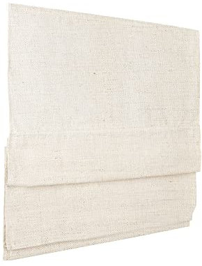 Victoria M. Ivora Raffrollo Rollo Faltrollo Stabile Aluminium-Schienen, für Fenster und Türen, mit Schnurzug, Pflegeleicht, 140 x 240 cm, Elfenbein-meliert