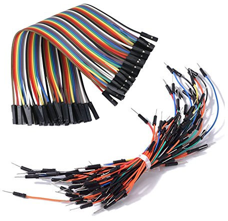 Aihasd 40 STK 20 CM Jumper Wire Kabel Female to Female kompatibel mit Arduino und Raspberry Pi Breadboard + 65 STK Verschiedene Längen Male to Male Breadboard Jumper