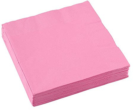 Amscan 51220-109 - Servietten, pink, 20 Stück, 33 x 33 cm, Geburtstag, Baby-Party, Tischdekoration