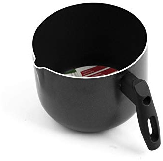 HOME Bollilatte Antiaderente Maitre Cm14 Pentole E Preparazione Cucina, Alluminio, Nero