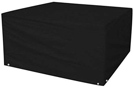 logei® Abdeckung Gartenmöbel Abhaube Möbel Schutzhülle Abdeckplane für rechteckige Gartentische Möbelsets, Schwarz, 213 x 132 x 74cm cm
