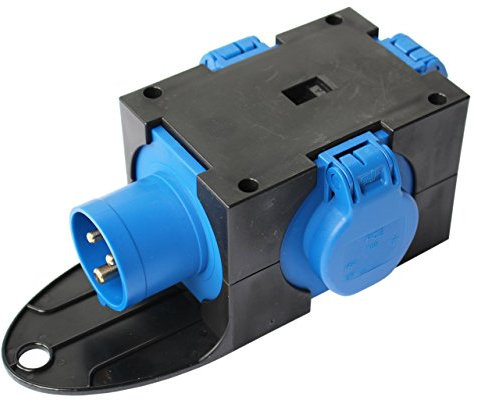 CEE Adapter Stromverteiler CEE 16A 230V - 3 x 230V Camping Verteiler