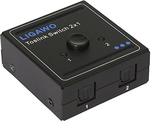 Ligawo 6518754 POCKET SPDIF Toslink Umschalter/ Switch 2x1