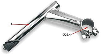 Cruiser stam 21,1 mm à silver