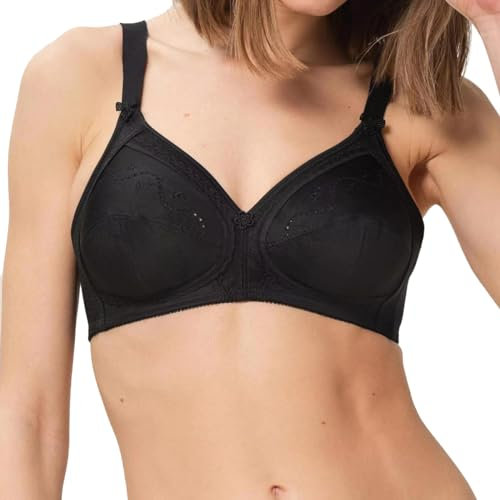 Triumph Donna Doreen + Cotton 01 N, Non-wired bra, BLACK, 6C