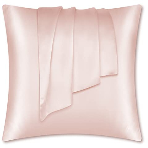 LULUSILK Seide Kissenbezug 80x80cm Pfirsichrosa Haar- & Hautpflege, 1 Stück | 100% echte Maulbeerseide, verdeckter Reißverschluss. Atmungsaktiv, sommerkühlend. Geschenkverpackung.
