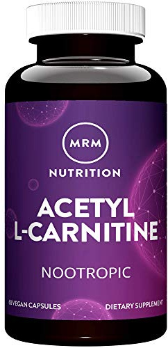 MRM Nutrition Acetyl L‑Carnitine 500mg - for Women and Men - Vegan ALC with Vitamin B6 to Support Healthy Cellular Energy Production & Cognitive Function, Vegan & Gluten‑Free Supplement - 60 Servings