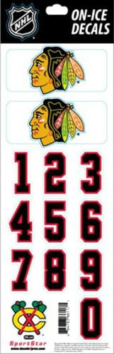 SportStar NHL On-Ice Decals Replacement for Chicago Blackhawks White Helmet