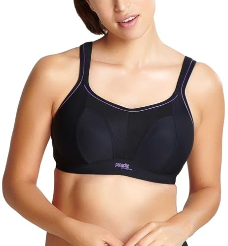 Panache Women's Non-Wired Sports Bra, Black, 34G UK