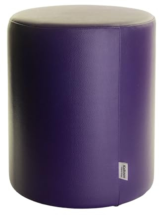 Kaikoon Sitzhocker Rund Lila Kunstleder – Ø39 x 45 cm für Events, Wohnzimmer, Büro & Messe