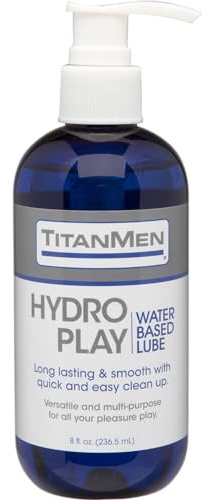 Doc Johnson TitanMen - Hydro Play Water Based Lube - Long lasting & Smooth with quick & easy clean up - Versatile and multi-purpose for all your pleasure play - 32 fl oz (946.3 mL)